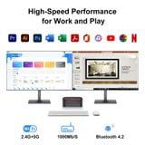  [Kho HK] Blackview MP60 Mini PC, 16GB+512GB, Windows 11 Pro Intel Jasper Lake N5095 up to 2.9GHz , Phích cắm EU (Xanh dương) 