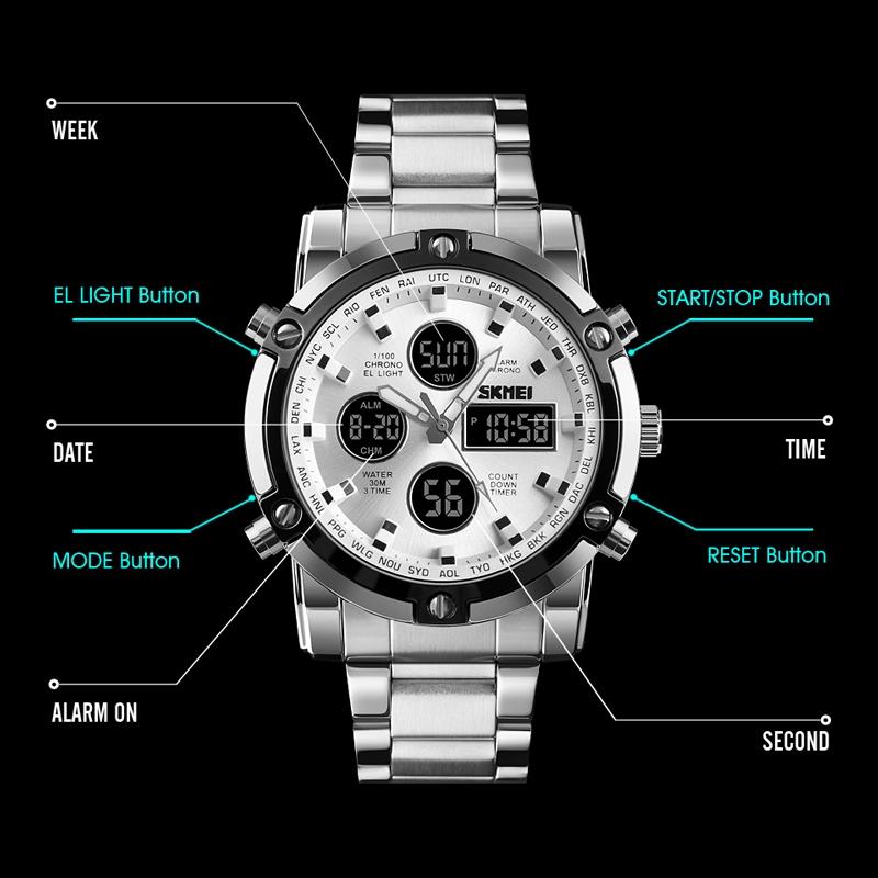 Reloj Joefox 2308G: Elegancia y Funcionalidad en tu Muñeca - 2308G RELOJ JOEFOX ANA-DIG METALICO
