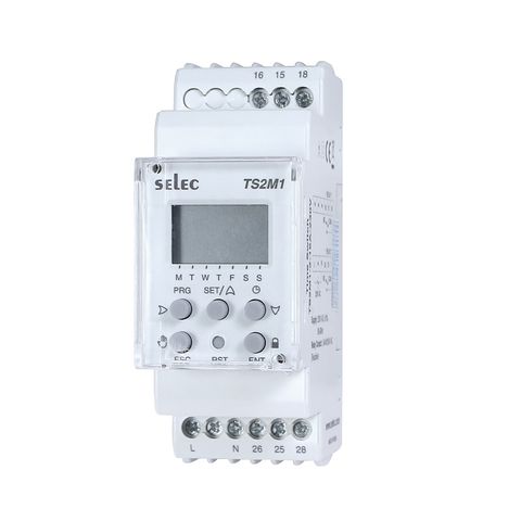 Công tắc hẹn giờ 2 kênh Selec TS2M1-2-16A-230V