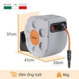 Cuộn ống tưới cây thu dây tự động 10-20-30 mét Claber 8696 - Ý