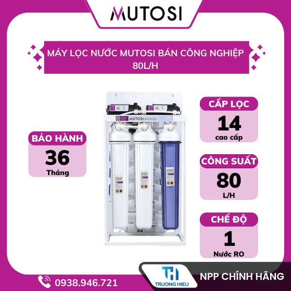 Máy lọc nước bán công nghiệp Mutosi 80L/H