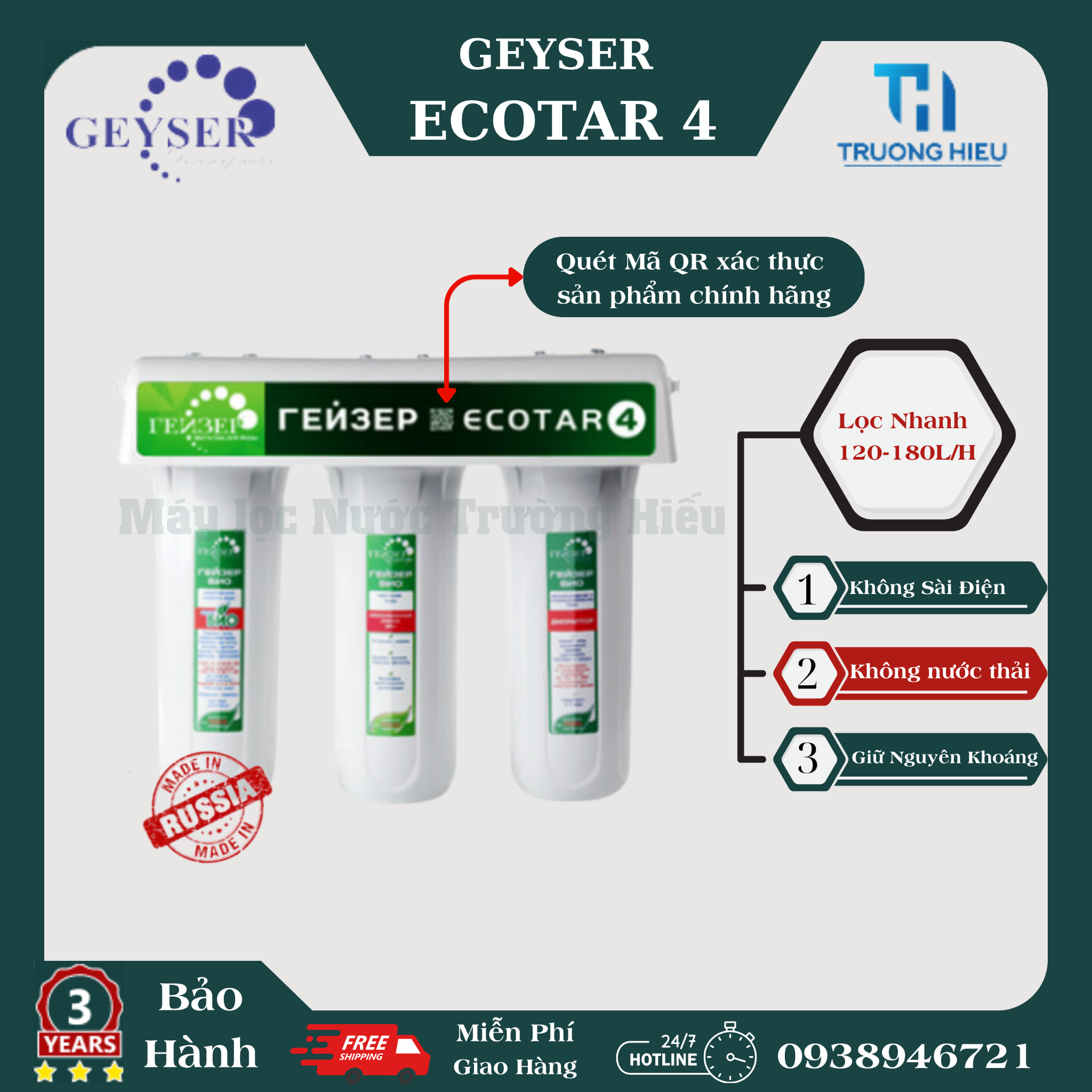 Máy lọc nước Nano geyser Ecotar 4