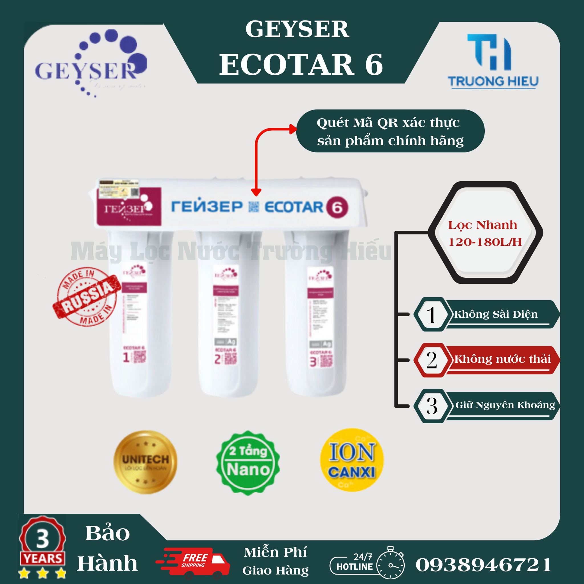 Máy Lọc Nước Geyser Ecotar 6