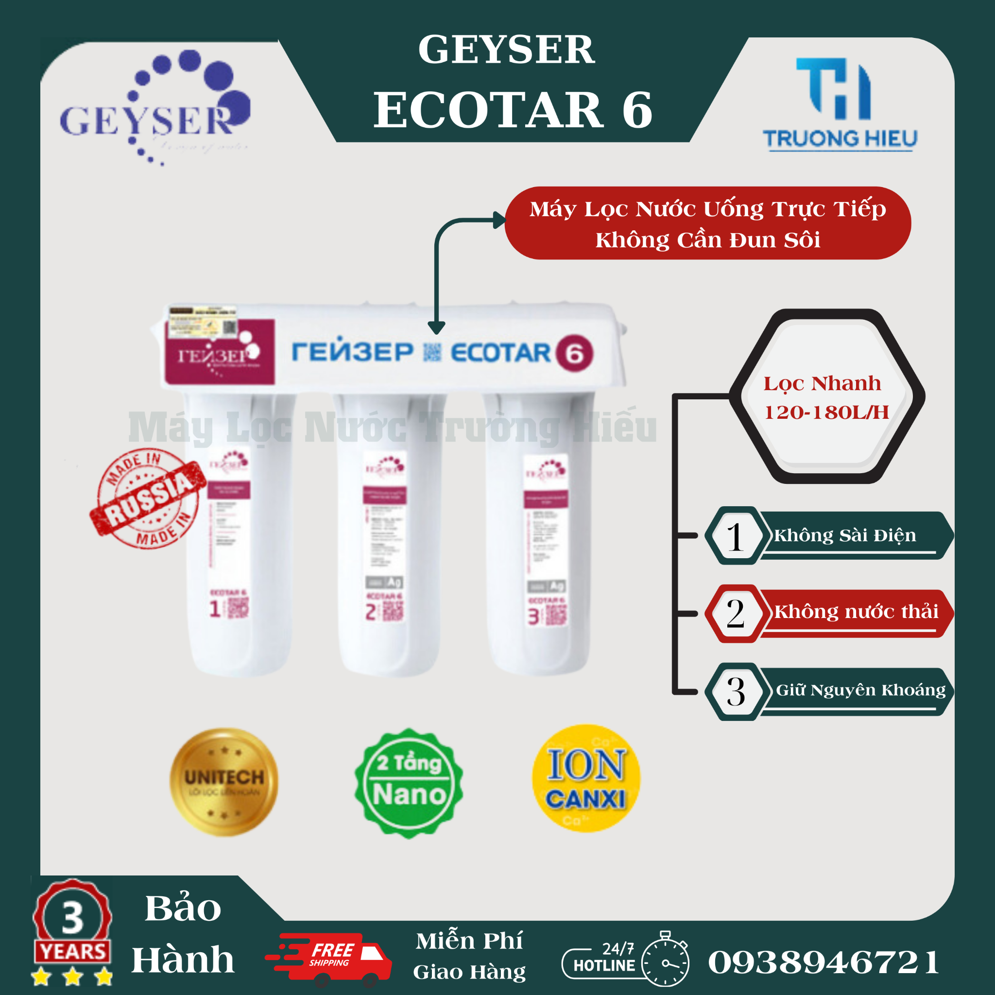Máy Lọc Nước Geyser Ecotar 6