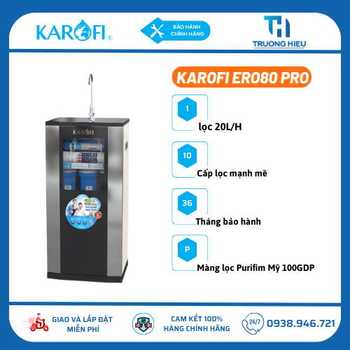 Máy Lọc Nước Karofi 10 lõi ERO80 PRO