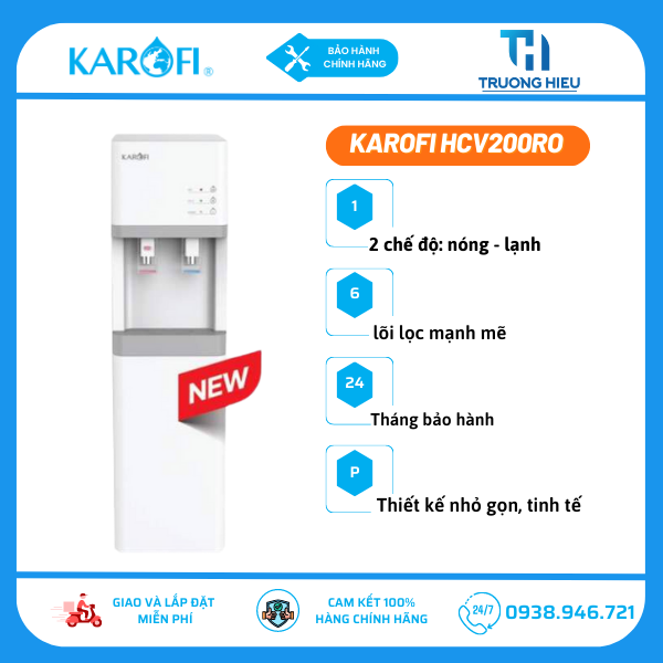 Máy Lọc Nước Nóng Lạnh Karofi HCV200RO