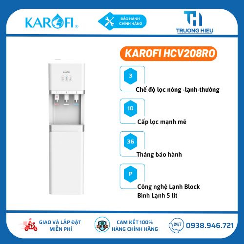 Máy Lọc Nước Nóng Lạnh Karofi HCV208RO