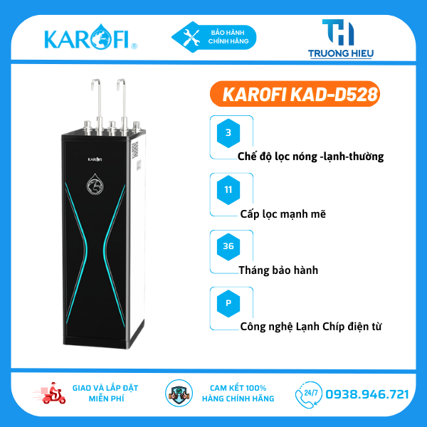 Máy Lọc Nước Nóng Lạnh Karofi KAD-D528