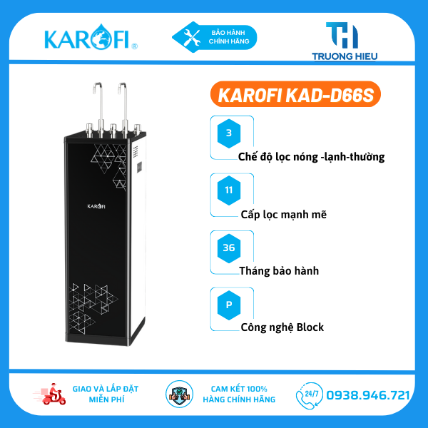 Máy Lọc Nước Nóng Lạnh Karofi KAD-D66S