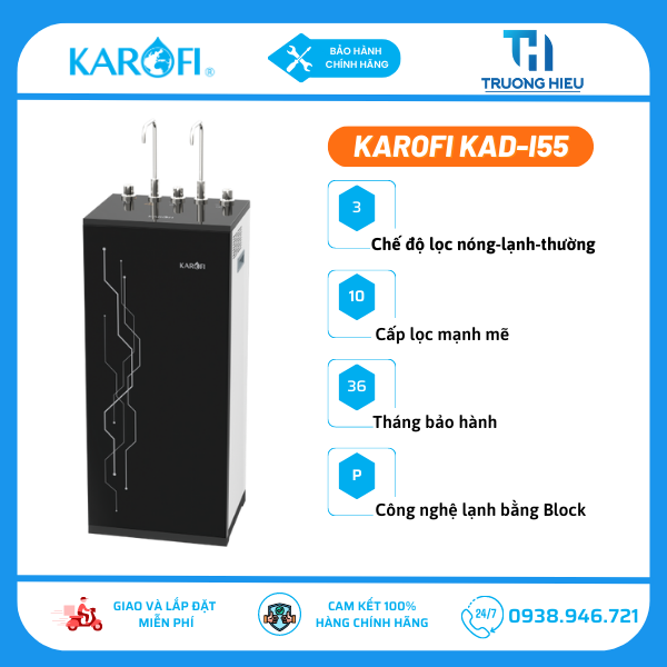 Máy Lọc Nước Nóng Lạnh Karofi KAD-I55