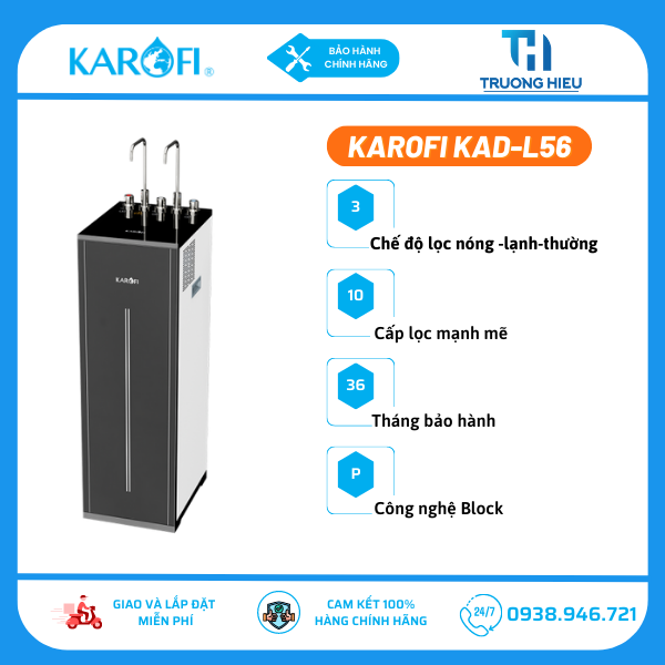 Máy Lọc Nước Nóng Lạnh Karofi KAD-L56