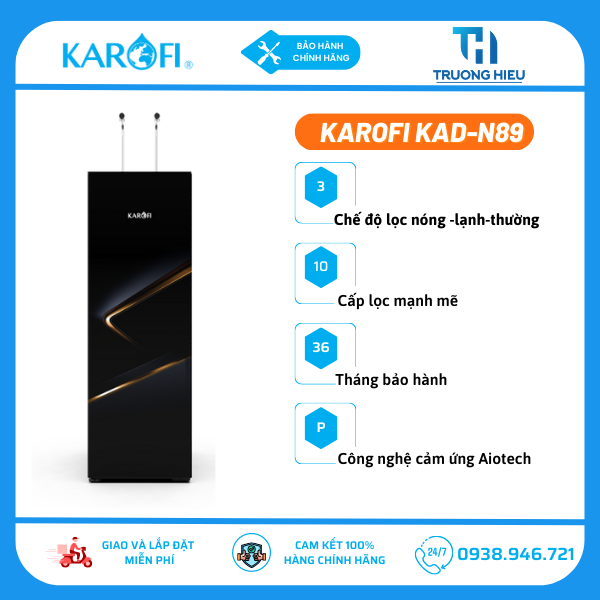 Máy lọc nước nóng lạnh Karofi KAD-N89