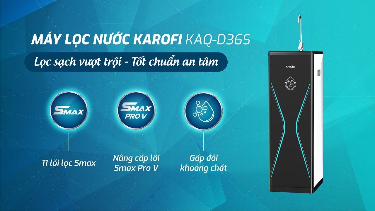 Máy Lọc Nước Karofi KAQ-D36S - 11 lõi lọc