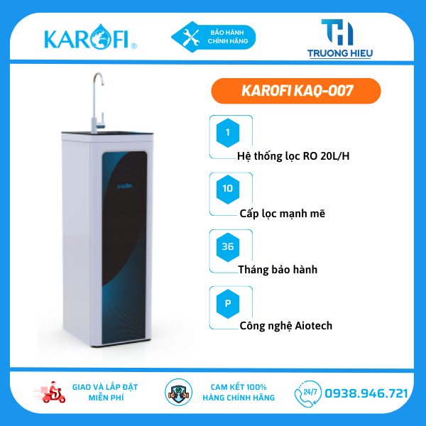 Máy Lọc Nước Karofi KAQ-O07 ( mẫu mới 2021)