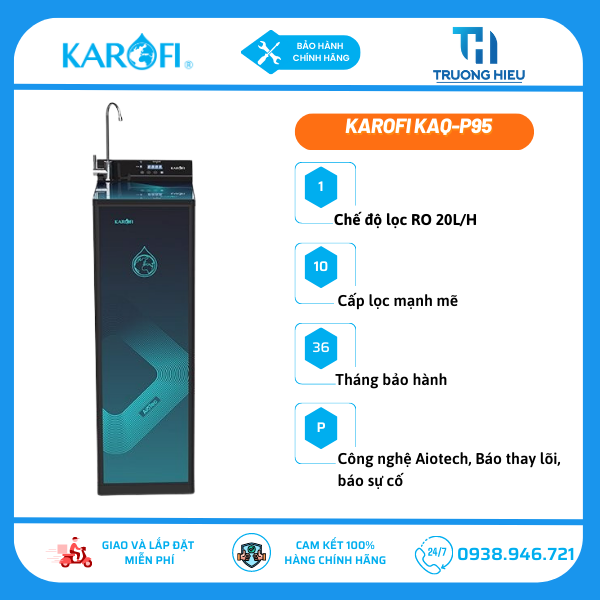 Máy Lọc Nước Karofi KAQ-P95 ( mẫu mới 2021)