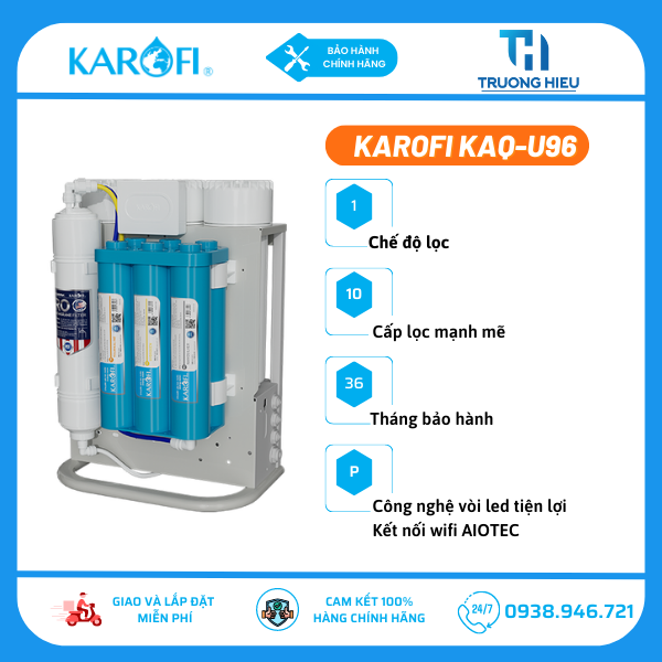 MÁY LỌC NƯỚC ĐỂ GẦM KAROFI KAQ-U96