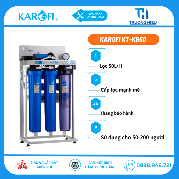 MÁY LOC NƯỚC BÁN CÔNG NGHIỆP KAROFI KT-KB50