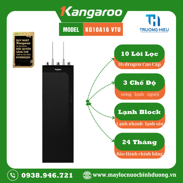 Máy lọc nước Kangaroo Hydrogen Infinity Nóng Lạnh KG10A16