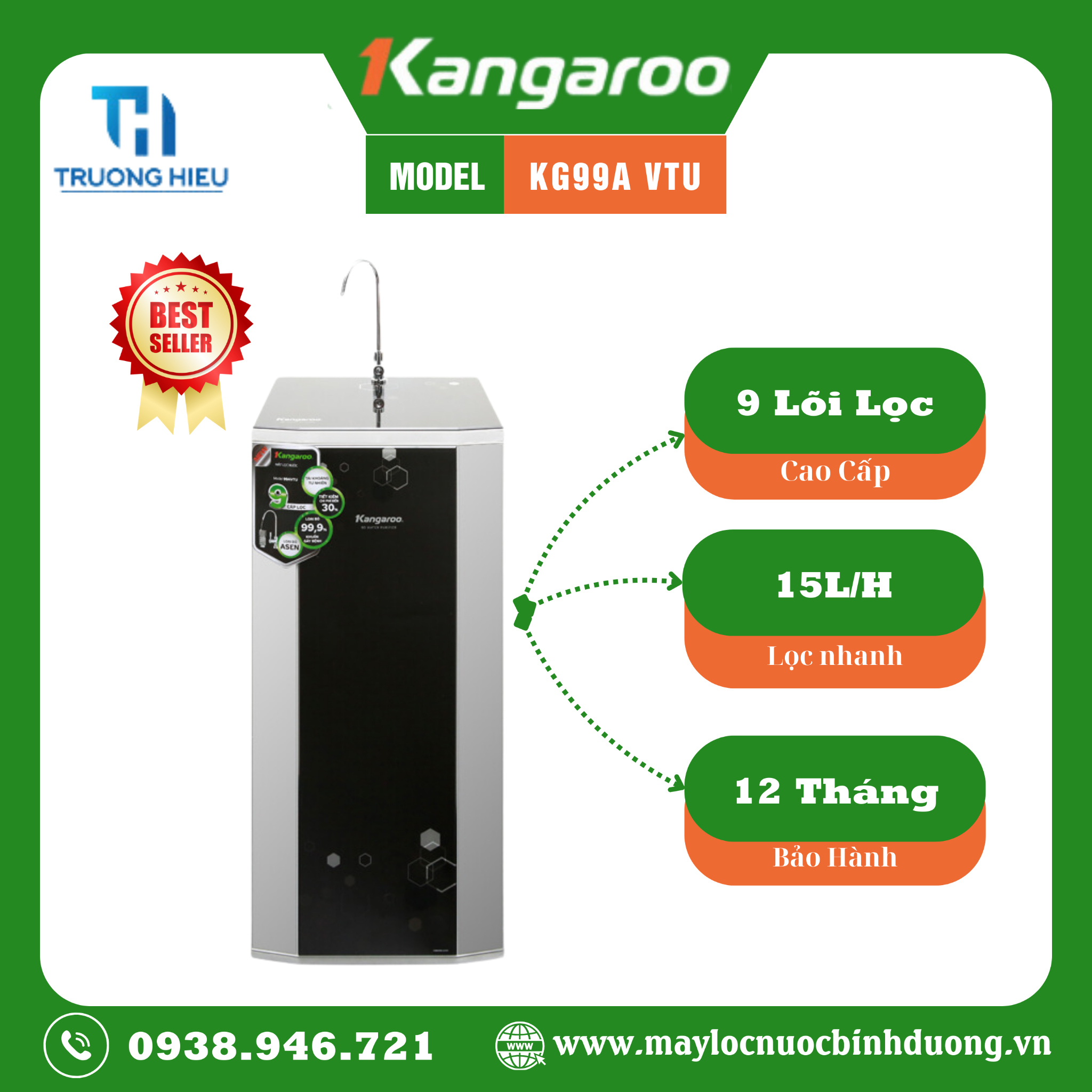 MÁY LỌC NƯỚC KANGAROO 9 LÕI KG99A VTU