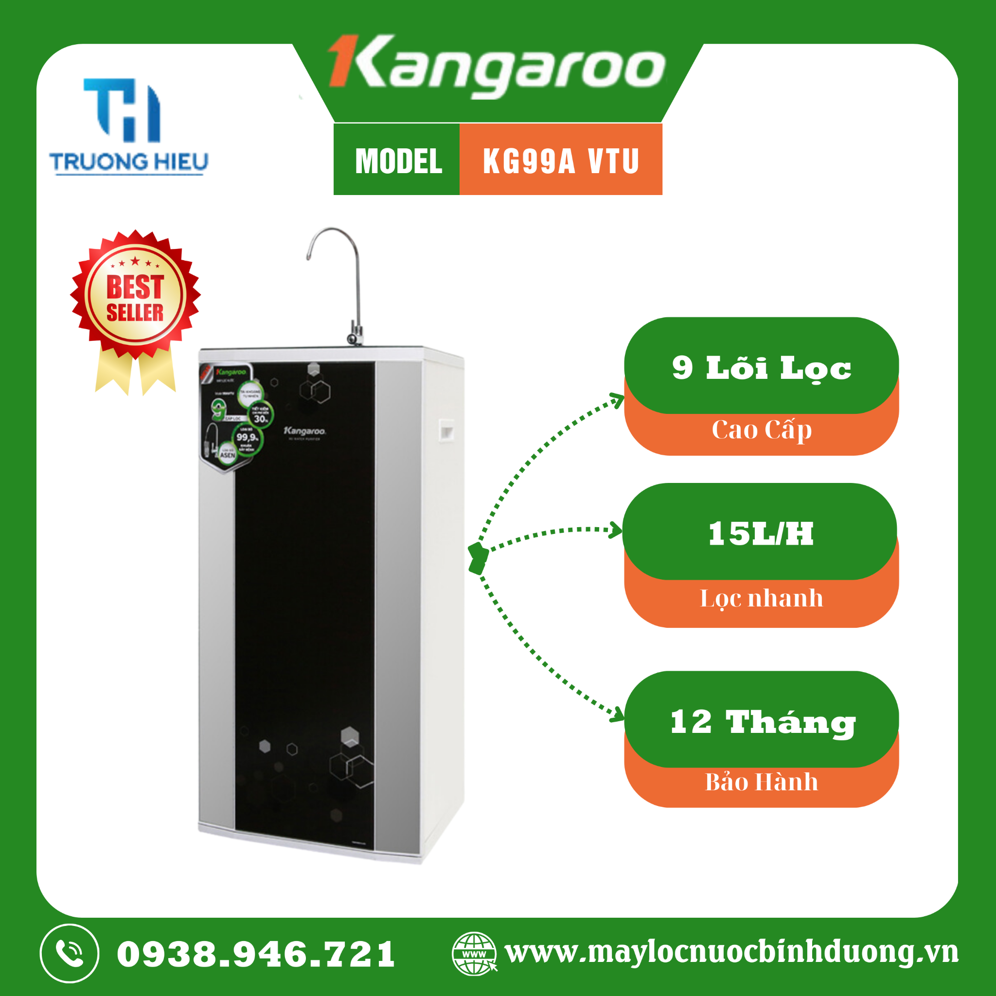 MÁY LỌC NƯỚC KANGAROO 9 LÕI KG99A VTU