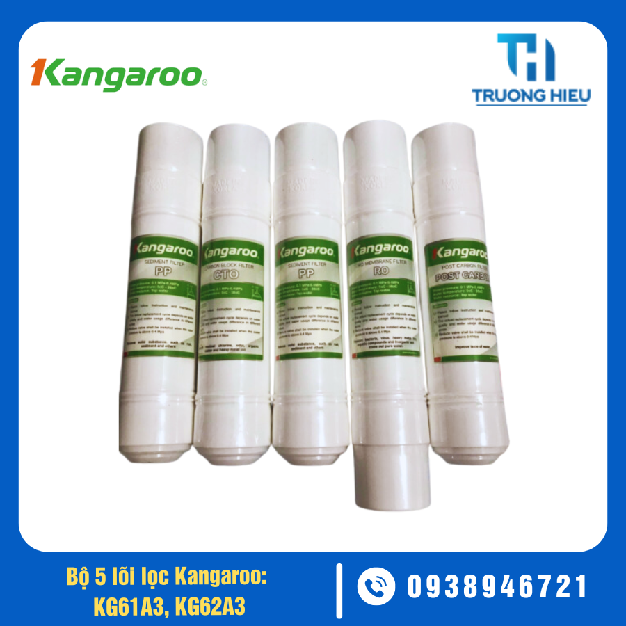 Bộ 5 Lõi Lọc Nước Kangaroo KG61A3 KG62A3