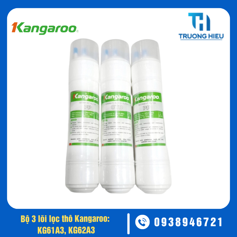 Bộ Lõi Lọc 123 Máy Kangaroo KG61A3 KG62A3