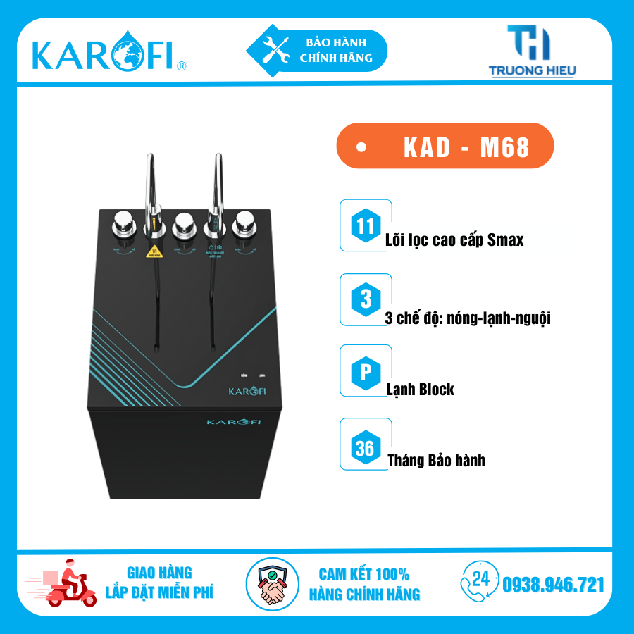 Máy Lọc Nước Nóng Lạnh KAROFI KAD-M68