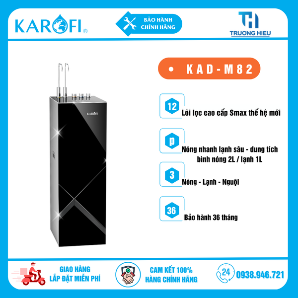 Máy lọc nước nóng lạnh Karofi KAD-M82 - 12 Lõi Lọc - AIOTECH
