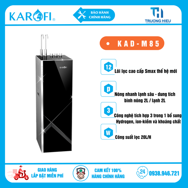 Máy lọc nước nóng lạnh Karofi KAD-M85 - 12 Lõi Lọc - AIOTECH