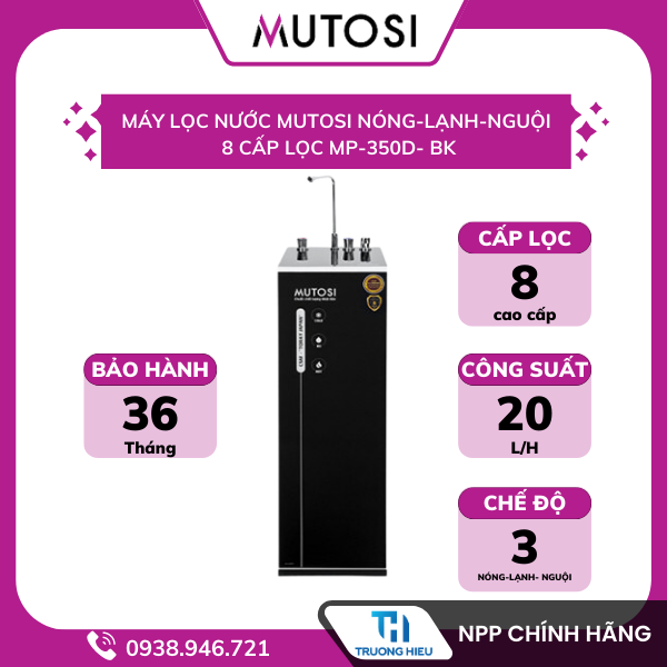 Máy lọc nước Mutosi Nóng-Lạnh-Nguội 8 cấp lọc MP-350D-BK