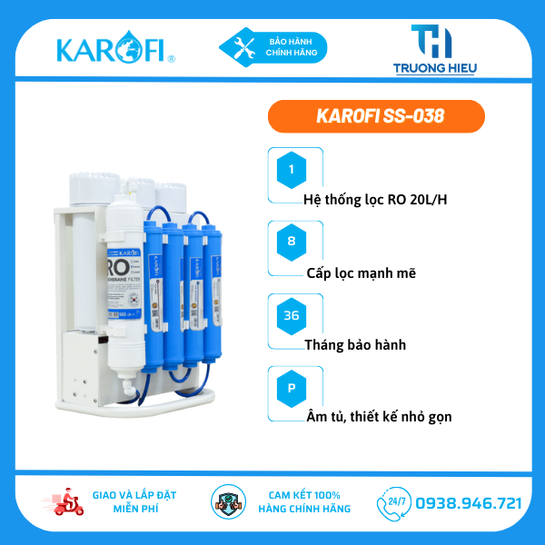 Máy Lọc Nước Để Gầm KAROFI S-S038