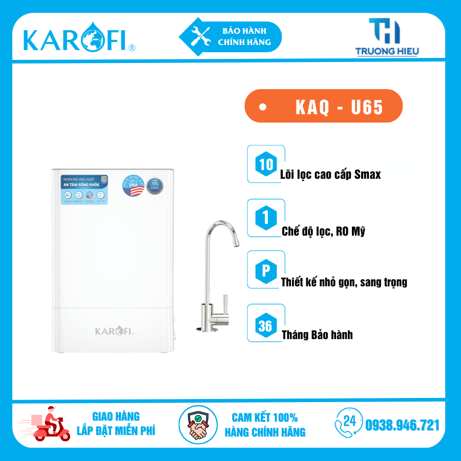 Máy lọc nước RO Để Gầm Karofi KAQ-U65