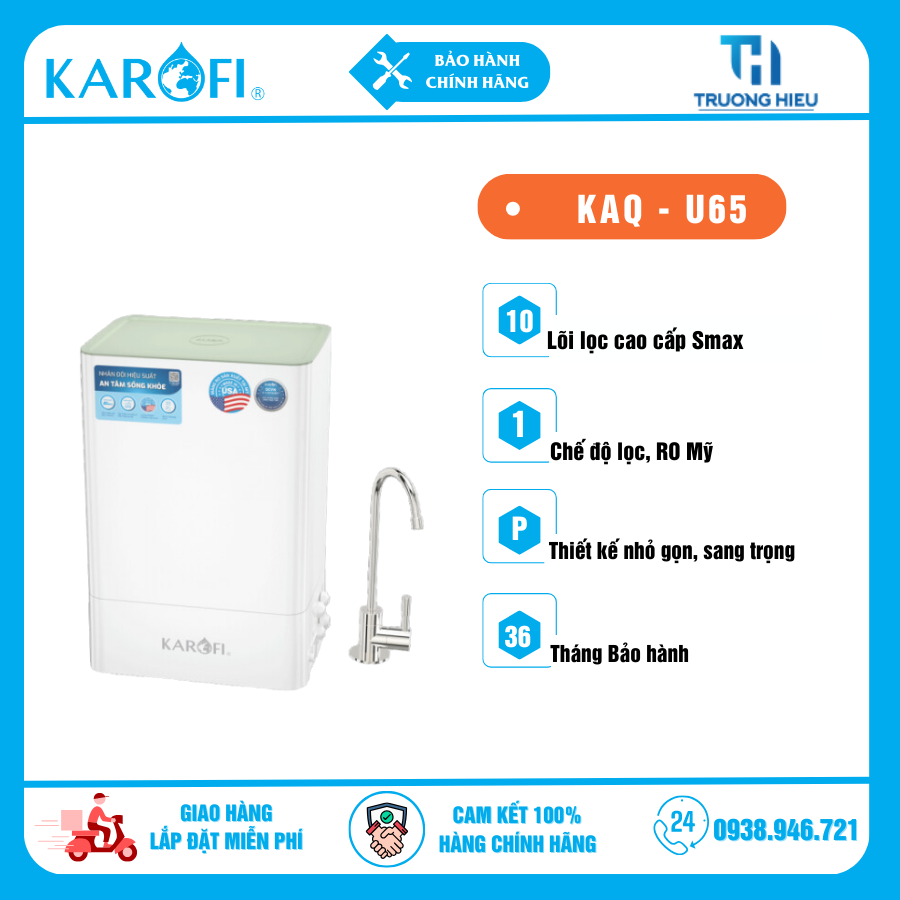 Máy lọc nước RO Để Gầm Karofi KAQ-U65