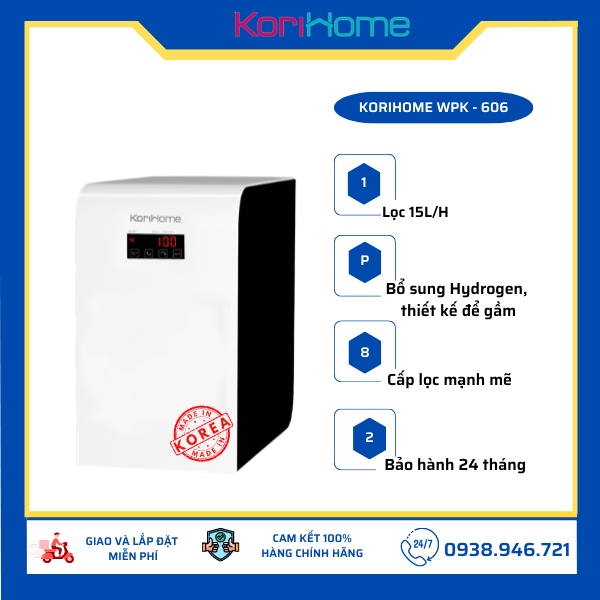 Máy Lọc Nước Để Gầm Korihome WPK-606