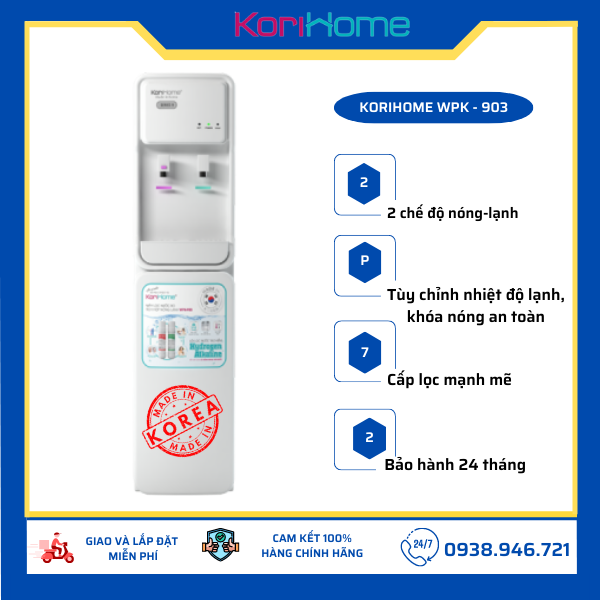 Máy Lọc Nước Nóng Lạnh Korihome WPK-903