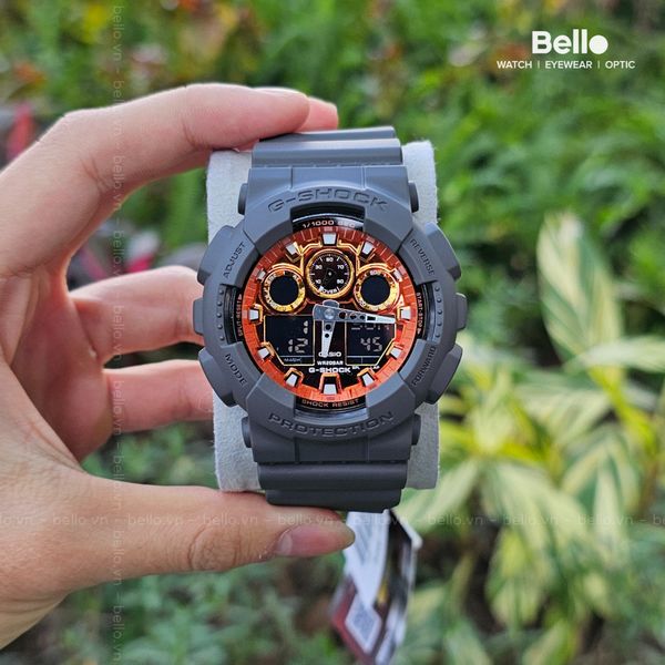  Casio G-Shock GA-100FL-8A - Uy tín từ 2009, Tem vàng chống giả, Bảo hành 5 năm, Pin miễn phí trọn đời 