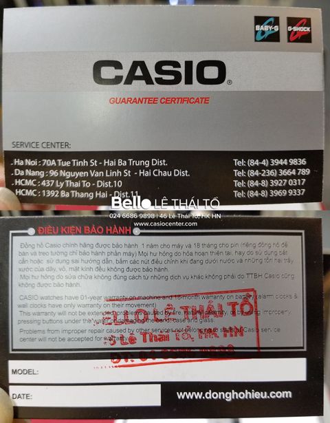  [Subcribe Giảm Thêm 5%] Đồng hồ Casio Beside BEM-151D-1A - Tem vàng chống giả 