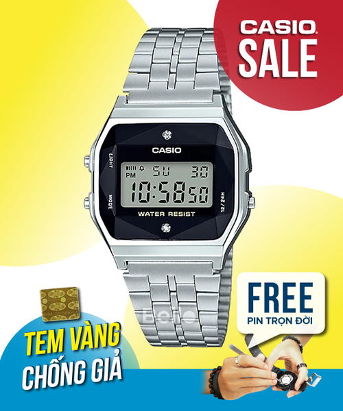  Casio A159WAD-1DF - Uy tín từ 2009, Tem vàng chống giả, Bảo hành 1 năm, Pin miễn phí trọn đời 