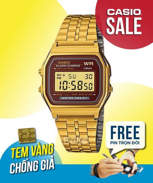  Casio A159WGEA-5DF - Uy tín từ 2009, Tem vàng chống giả, Bảo hành 1 năm, Pin miễn phí trọn đời 