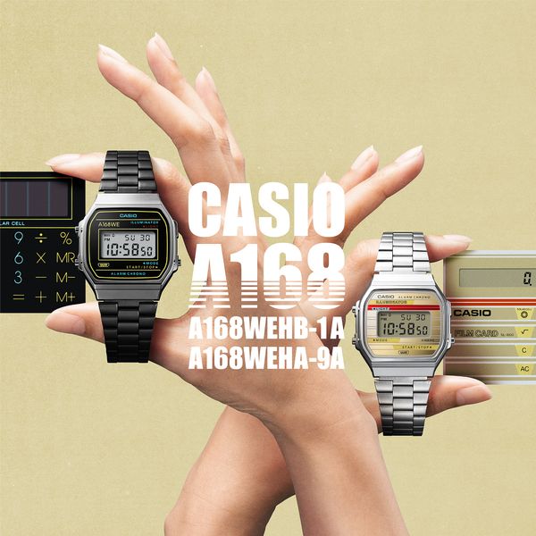  Casio A168WEHB-1A - Uy tín từ 2009, Tem vàng chống giả, Bảo hành 1 năm, Pin miễn phí trọn đời 