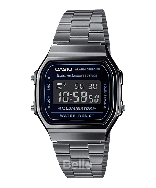 Đồng hồ Casio Nam A168WGG-1BDF chính hãng, giá rẻ, PIN TRỌN ĐỜI – Bello