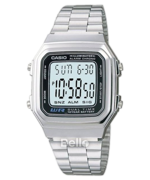  Casio A178WA-1A - Uy tín từ 2009, Tem vàng chống giả, Bảo hành 1 năm, Pin miễn phí trọn đời 