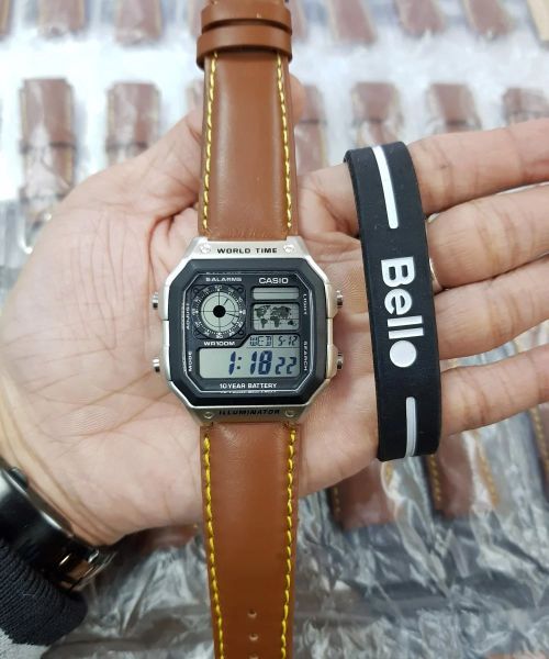  Casio AE-1200WHD-1A kèm dây da - Uy tín từ 2009, Tem vàng chống giả, Bảo hành 1 năm, Pin miễn phí trọn đời 