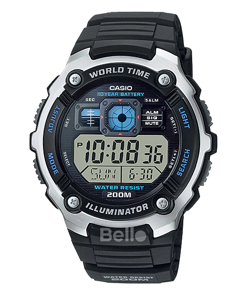  Casio AE-2000W-1AVDF - Uy tín từ 2009, Tem vàng chống giả, Bảo hành 1 năm, Pin miễn phí trọn đời 