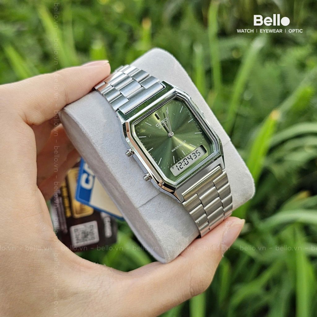  Casio AQ-230A-3AMQY - Uy tín từ 2009, Tem vàng chống giả, Bảo hành 1 năm, Pin miễn phí trọn đời 