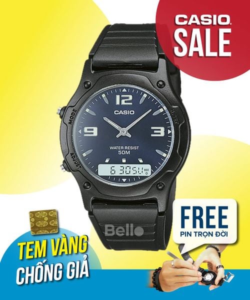  Casio AW-49HE-2AVDF - Uy tín từ 2009, Tem vàng chống giả, Bảo hành 1 năm, Pin miễn phí trọn đời 