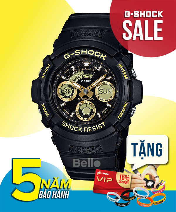 Pin Mi n Phi Tr n i AW 591GBX 1A9 ng h G Shock Nam Tem Vang Bello HN TP.HCM