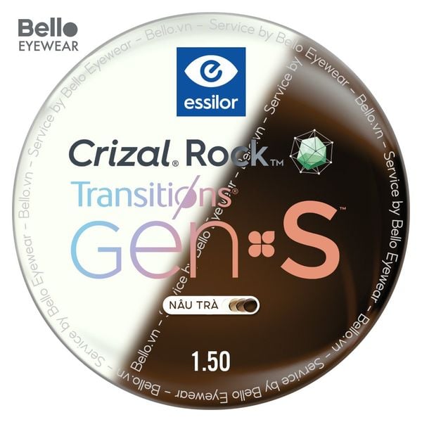  Tròng Kính Đổi Màu Essilor Transitions Gen S Nâu Trà Brown 