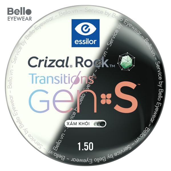  Tròng Kính Đổi Màu Essilor Transitions Gen S Xám Khói Grey 