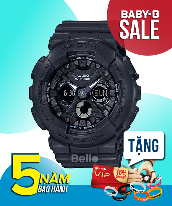  [Pin Miễn Phí Trọn Đời] BA-130-1A - Đồng hồ Casio Baby-G - Tem Vàng Chống Giả 